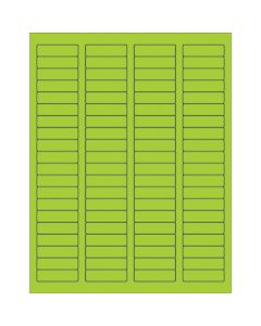 1 3/4" x 1/2"  Fluorescent  Green Rectangle  Laser  Labels