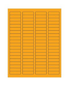 1 3/4" x 1/2"  Fluorescent  Orange Rectangle  Laser  Labels