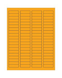 1 3/4" x 1/2"  Fluorescent  Orange Rectangle  Laser  Labels