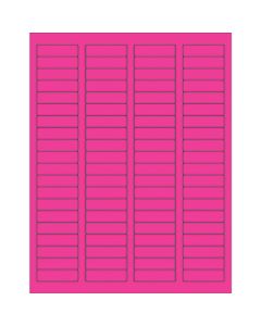 1 3/4" x 1/2"  Fluorescent  Pink Rectangle  Laser  Labels