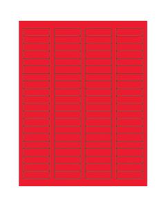 1 3/4" x 1/2"  Fluorescent  Red Rectangle  Laser  Labels