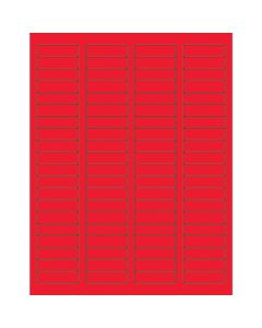 1 3/4" x 1/2"  Fluorescent  Red Rectangle  Laser  Labels