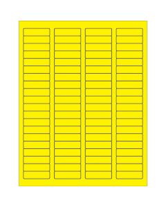 1 3/4" x 1/2"  Fluorescent  Yellow Rectangle  Laser  Labels