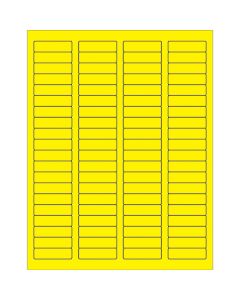 1 3/4" x 1/2"  Fluorescent  Yellow Rectangle  Laser  Labels