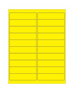 4" x 1"  Fluorescent  Yellow Rectangle  Laser  Labels