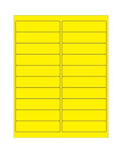 4" x 1"  Fluorescent  Yellow Rectangle  Laser  Labels