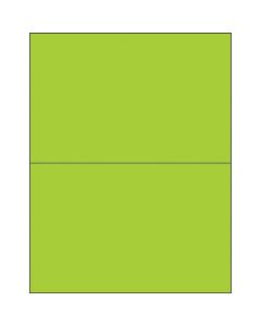 8 1/2" x 5 1/2"  Fluorescent  Green Rectangle  Laser  Labels