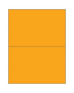 8 1/2" x 5 1/2"  Fluorescent  Orange Rectangle  Laser  Labels