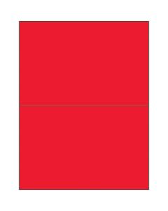 8 1/2" x 5 1/2"  Fluorescent  Red Rectangle  Laser  Labels