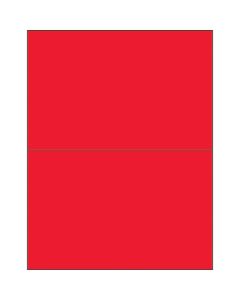 8 1/2" x 5 1/2"  Fluorescent  Red Rectangle  Laser  Labels