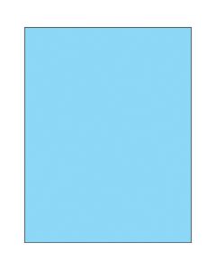 8 1/2" x 11"  Fluorescent  Pastel  Blue Rectangle  Laser  Labels