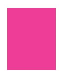 8 1/2" x 11"  Fluorescent  Pink Rectangle  Laser  Labels