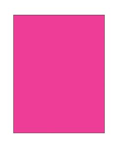 8 1/2" x 11"  Fluorescent  Pink Rectangle  Laser  Labels