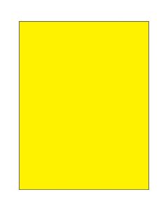 8 1/2" x 11"  Fluorescent  Yellow Rectangle  Laser  Labels