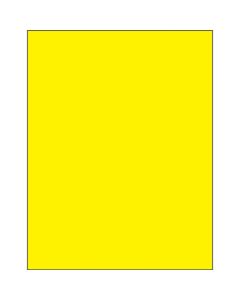 8 1/2" x 11"  Fluorescent  Yellow Rectangle  Laser  Labels