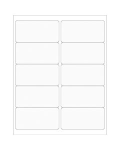 4" x 2"  Clear Rectangle  Laser  Labels