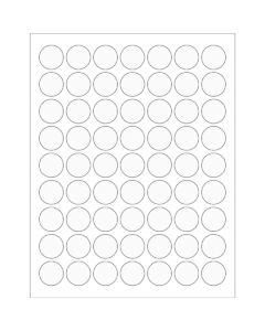 1"  Clear Circle  Laser  Labels
