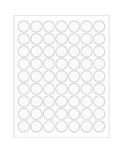 1"  Clear Circle  Laser  Labels