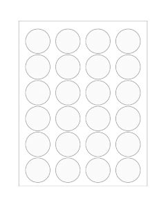 1 5/8"  Clear Circle  Laser  Labels