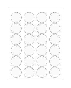 1 5/8"  Clear Circle  Laser  Labels