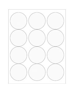 2 1/2"  Clear Circle  Laser  Labels