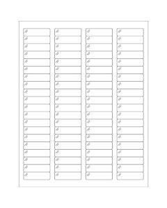 1 3/4" x 1/2"  Crystal  Clear Rectangle  Laser  Labels