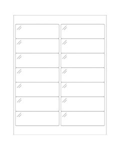 4" x 1 1/3"  Crystal  Clear Rectangle  Laser  Labels