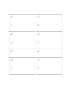4" x 1 1/3"  Crystal  Clear Rectangle  Laser  Labels