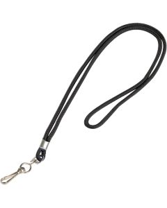 Standard  Black  Lanyard with  Hook