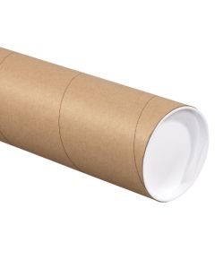 4" x 72"  Kraft Heavy- Duty  Mailing  Tubes with  Caps