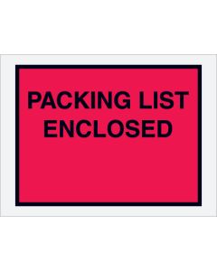 4 1/2" x 6"  Red" Packing  List  Enclosed"  Envelopes