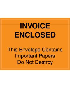 4 1/2" x 6"  Orange" Important  Papers  Enclosed"  Envelopes