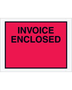 4 1/2" x 6"  Red" Invoice  Enclosed"  Envelopes
