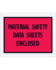 7" x 5 1/2"  Red" Material  Safety  Data  Sheets  Enclosed"  Envelopes