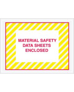 4 1/2" x 6"  Yellow ( Striped)" Material  Safety  Data  Sheets  Enclosed"  Envelopes