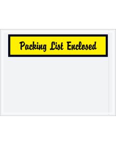 4 1/2" x 6"  Yellow" Packing  List  Enclosed"  Envelopes