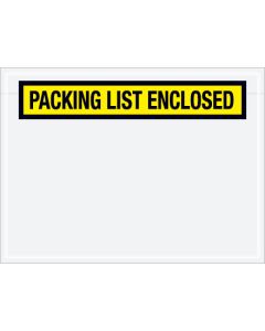 6 3/4" x 5"  Yellow" Packing  List  Enclosed"  Envelopes