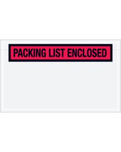 4 1/2" x 7 1/2"  Red" Packing  List  Enclosed"  Envelopes