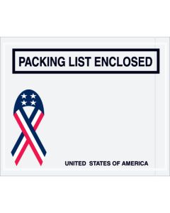 4 1/2" x 5 1/2" U.S.A.  Ribbon" Packing  List  Enclosed"  Envelopes