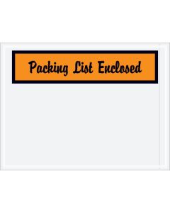 4 1/2" x 6"  Orange" Packing  List  Enclosed"  Envelopes