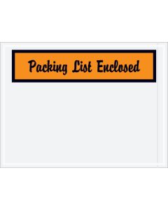 4 1/2" x 6"  Orange" Packing  List  Enclosed"  Envelopes