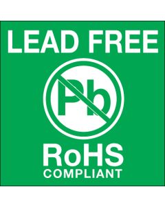 2" x 2" - " Lead  Free  Ro Hs  Compliant"  Labels