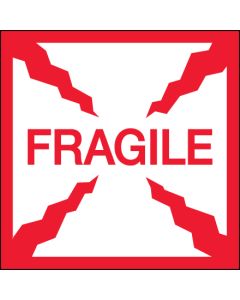4" x 4" - " Fragile"  Labels
