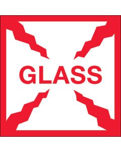 4" x 4" - " Glass"  Labels