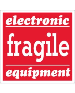 4" x 4" - " Fragile -  Electronic  Equipment"  Labels