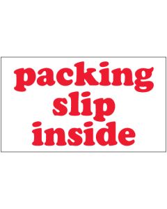 3" x 5" - " Packing  Slip  Inside"  Labels