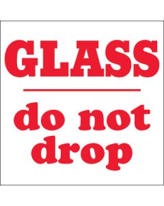 4" x 4" - " Glass -  Do  Not  Drop"  Labels