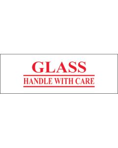 2" x 55 yds. - " Glass -  Handle  With  Care" Tape  Logic®  Pre- Printed  Carton  Sealing  Tape
