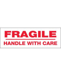 2" x 110 yds. - " Fragile  Handle  With  Care" Pre- Printed  Carton  Sealing  Tape