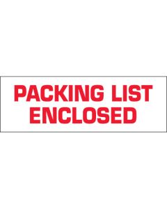 2" x 110 yds. - " Packing  List  Enclosed" (18  Pack) Pre- Printed  Carton  Sealing  Tape